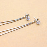 Silver Plated Dangle Hanging Gem Stone Earrings