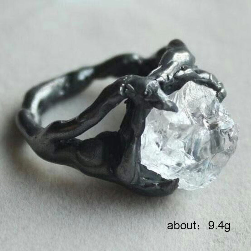 Fashion Huge Clear irregular Stone Rings