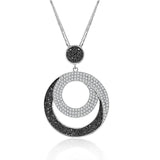 Vintage Woman Geometric Big Circle Crystal Pendant Necklaces