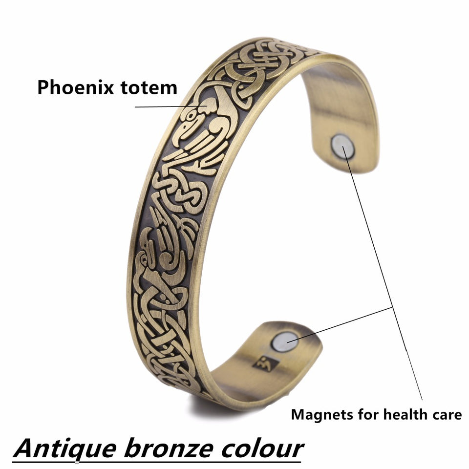 Antique Copper Tone Magnetic Therapy Bracelets