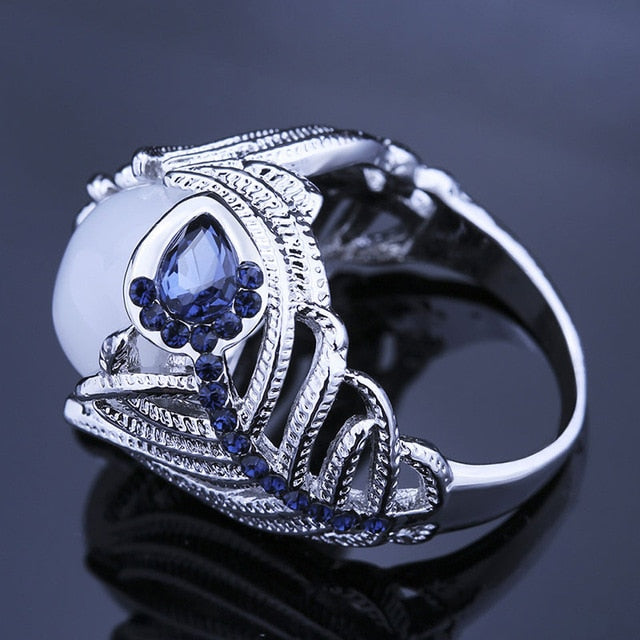 Fashion Huge Clear irregular Stone Rings