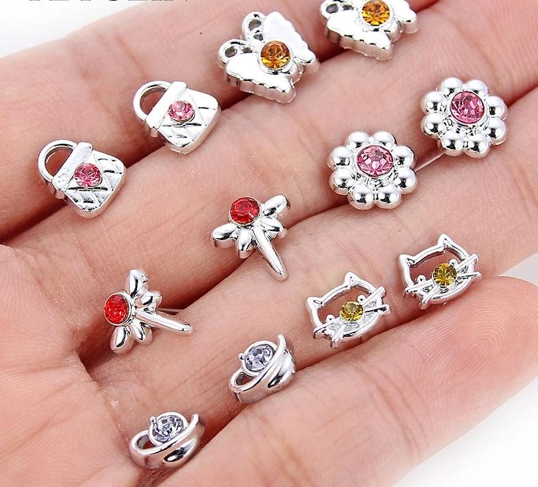 Mixed Styles Rhinestone Sun Flower Geometric Animal Plastic Stud Earrings Set