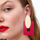 Geometric Acrylic Earrings Big Statement Earrings
