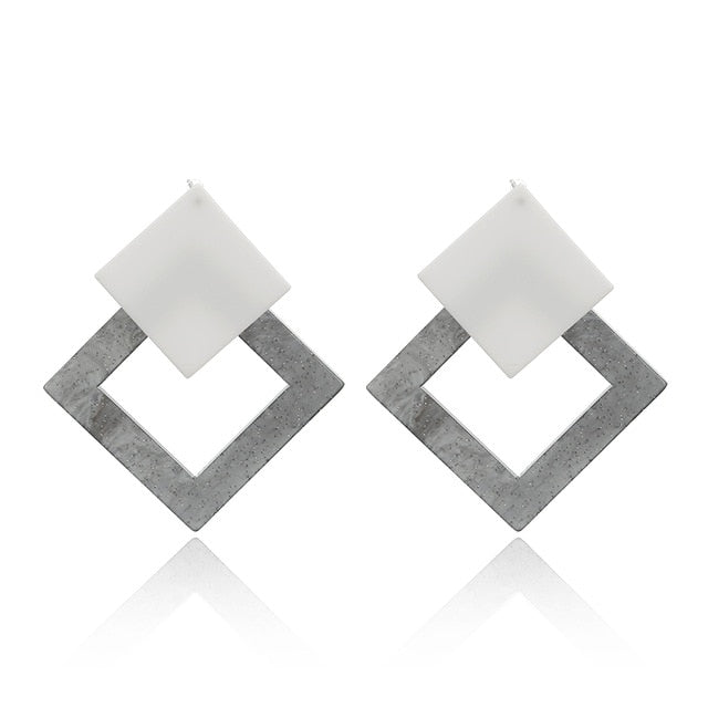 Geometric Acrylic Earrings Big Statement Earrings