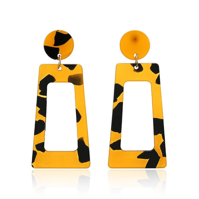 Geometric Acrylic Earrings Big Statement Earrings