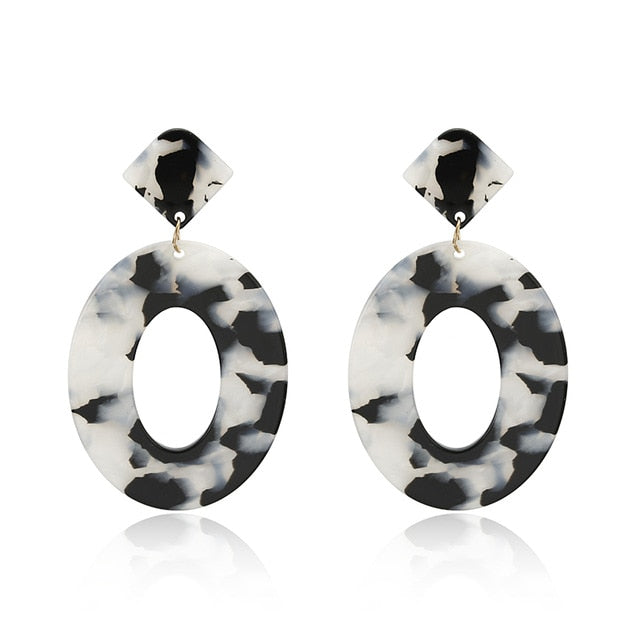 Geometric Acrylic Earrings Big Statement Earrings