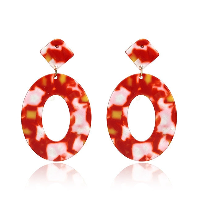 Geometric Acrylic Earrings Big Statement Earrings