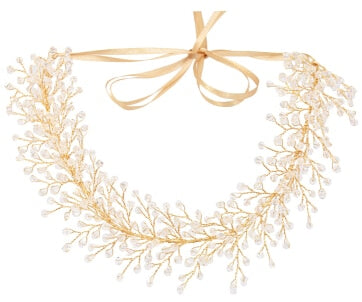 Luxury Tiara Silver Pearl Headbands