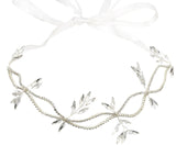 Luxury Tiara Silver Pearl Headbands