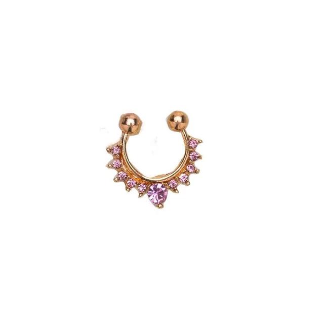 Crystal Fashion Clicker Fake Septum