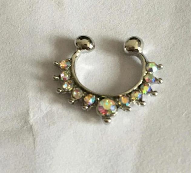 Crystal Fashion Clicker Fake Septum