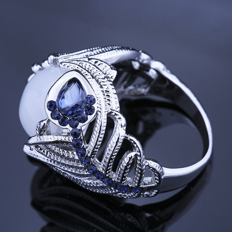 Fashion Huge Clear irregular Stone Rings