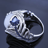 Fashion Huge Clear irregular Stone Rings