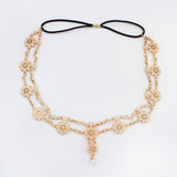 Pearl Tassel Flower Stretch Headband