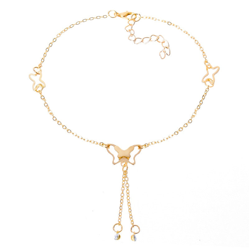 Butterfly Pendant Anklets