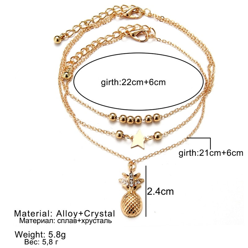 Butterfly Pendant Anklets