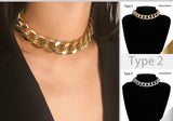 Exaggerated Heavy Metal Big Thick Chain Choker Necklace