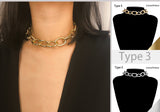 Exaggerated Heavy Metal Big Thick Chain Choker Necklace