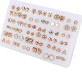 Mixed Styles Rhinestone Sun Flower Geometric Animal Plastic Stud Earrings Set