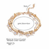 Bohemian Crystal Sequins Anklet Set