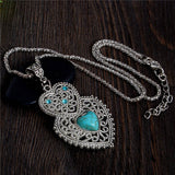 Bohemian Double Hearts Shape Alluring pendant necklace