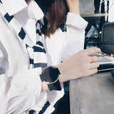 Bohemia Big Round Leather Black Wristband