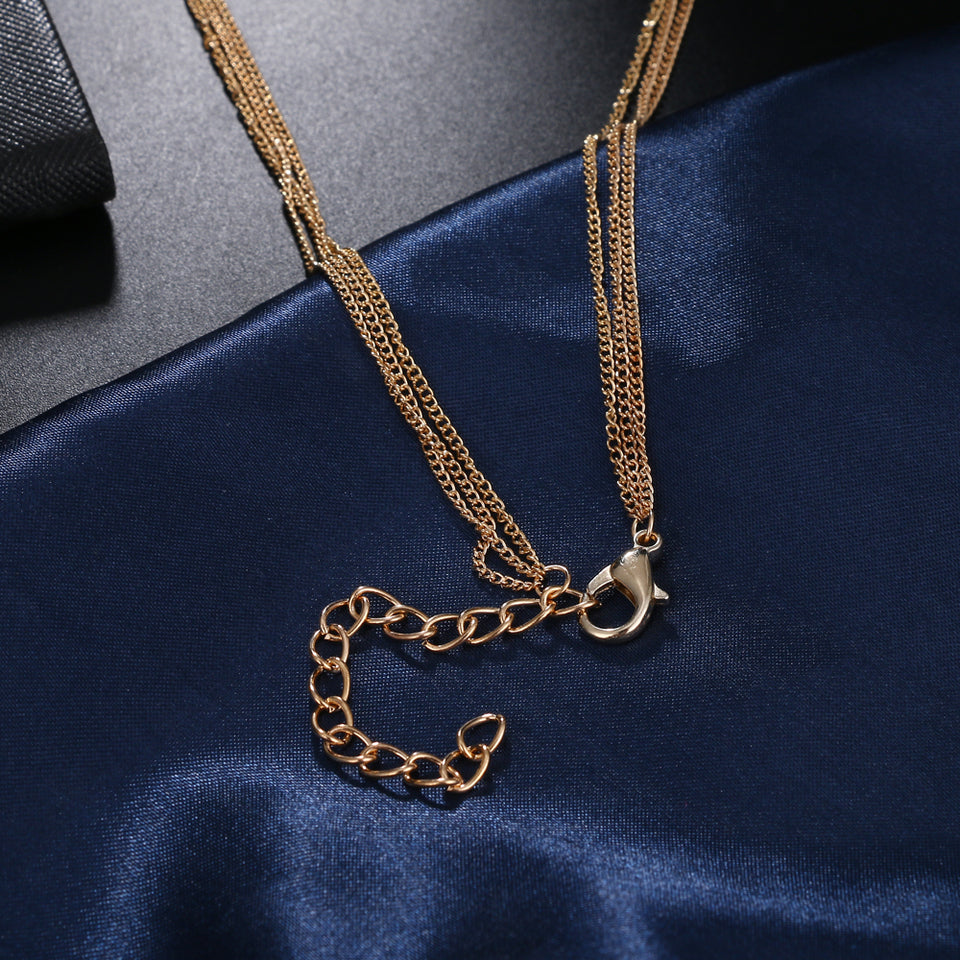 Simple multi-layer chain necklace