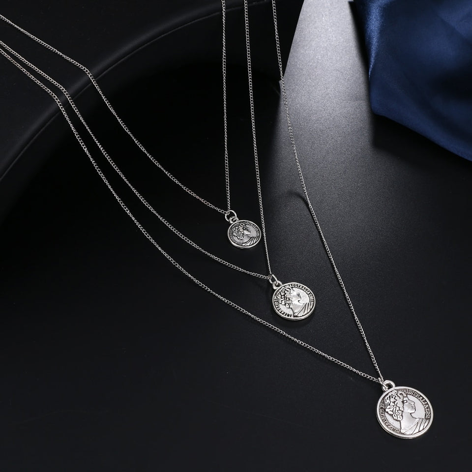 Simple multi-layer chain necklace