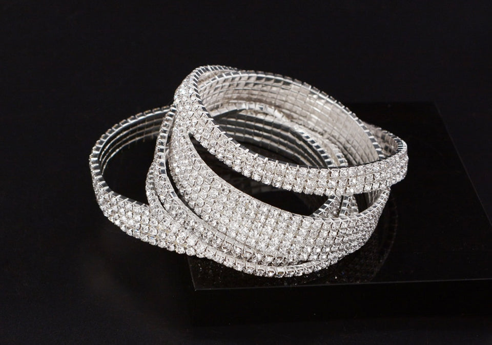 Boho Crystal Elastic Stretch Anklets