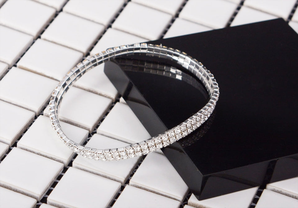 Boho Crystal Elastic Stretch Anklets