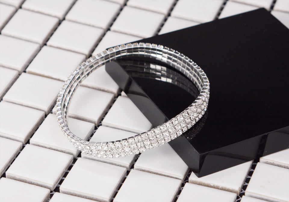 Boho Crystal Elastic Stretch Anklets