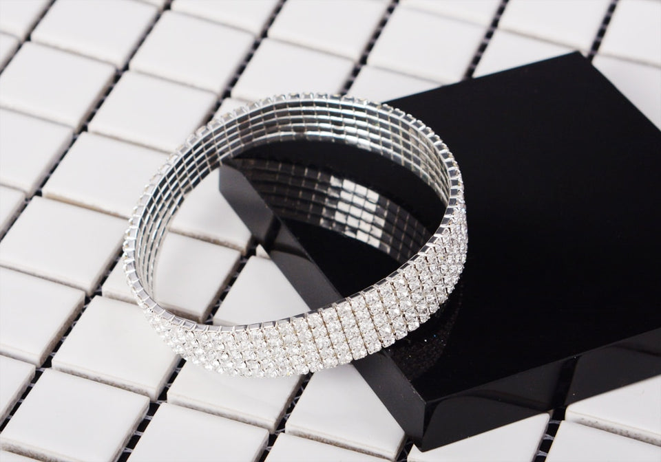 Boho Crystal Elastic Stretch Anklets