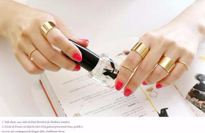 6Pcs Fashion Gold and Silver color Finger Knuckle Ring Set