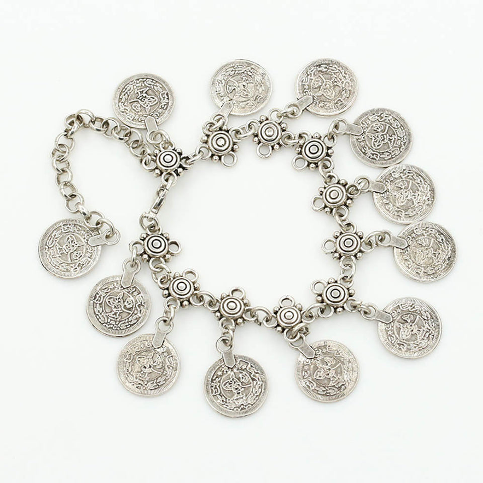 Bohemia Summer Tassel Vintage Charm Coin Anklets