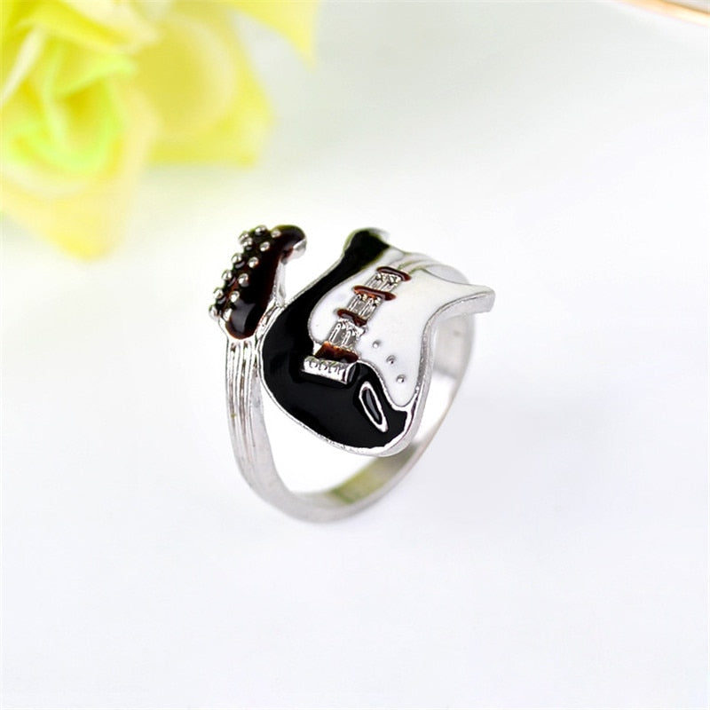Unisex Guitar Personality Punk Ring