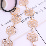Lovely Metallic Women Rose Flower Head Band