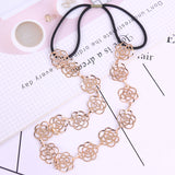 Lovely Metallic Women Rose Flower Head Band