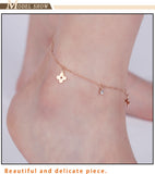 Gold Flower Crystal Foot Anklet