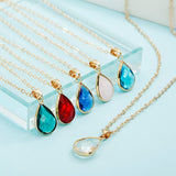 Waterdrop Crystal Pendant Necklace