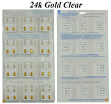 24K Plated Birthstone Stud Earrings