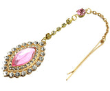 Rhinestone Pink Crystal Forehead Chains