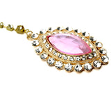 Rhinestone Pink Crystal Forehead Chains