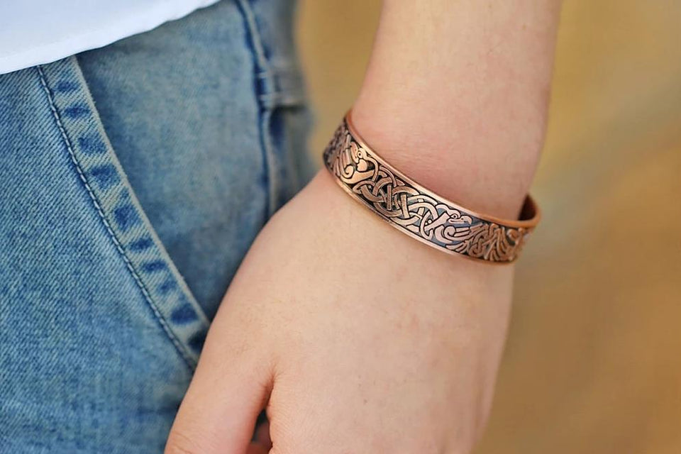 Antique Copper Tone Magnetic Therapy Bracelets