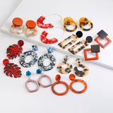 Geometric Acrylic Earrings Big Statement Earrings