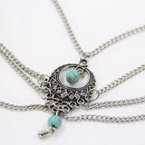 Boho Ethnic Beads Multilayer Tassel Anklet