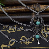 Boho Ethnic Beads Multilayer Tassel Anklet