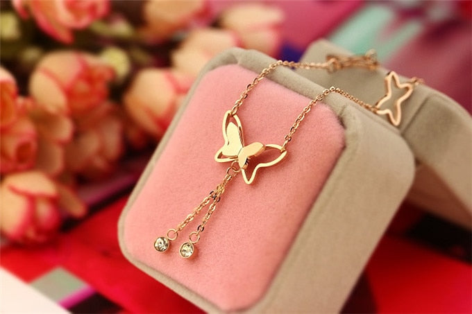 New Butterfly Pendant Anklets