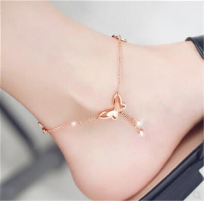 New Butterfly Pendant Anklets