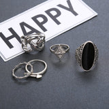 5pcs High Quality Bohemia Style Rings Set