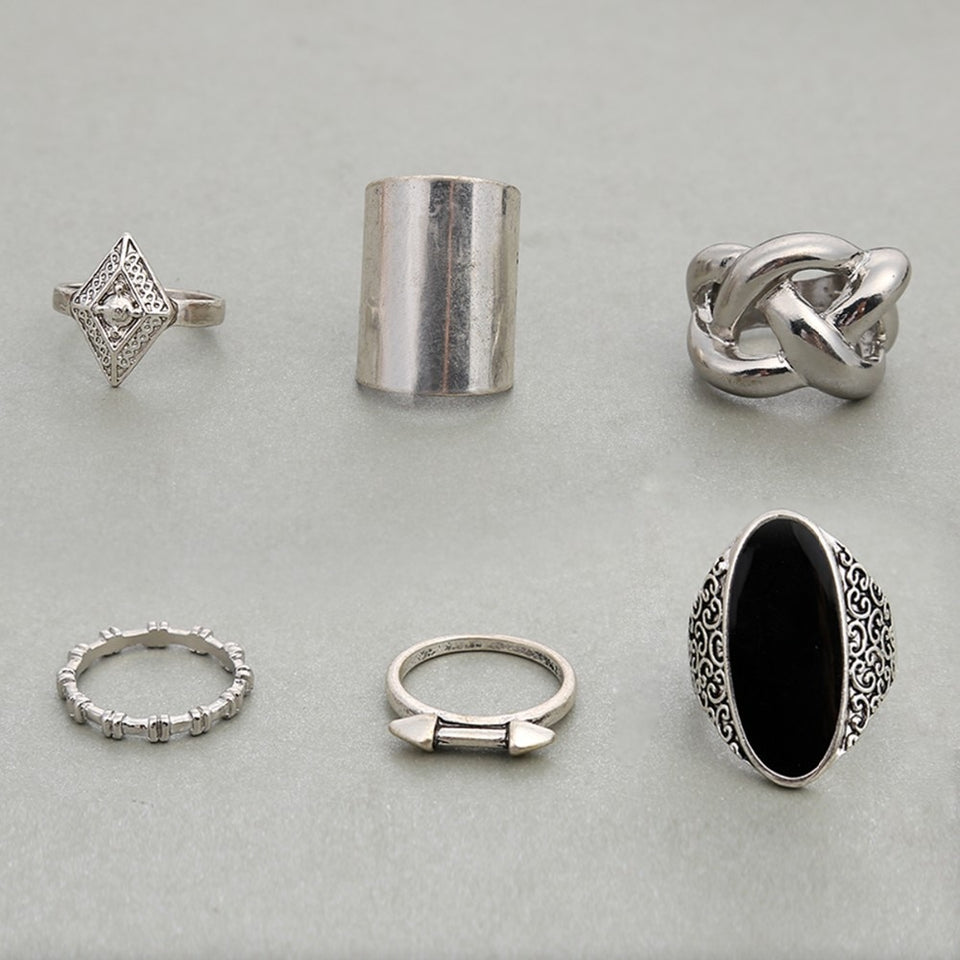 5pcs High Quality Bohemia Style Rings Set